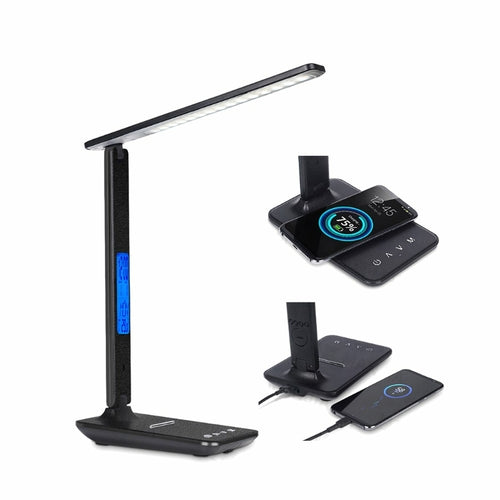 Lampada Plus 3 in 1 con caricabatteria per telefono, orologio e termostato